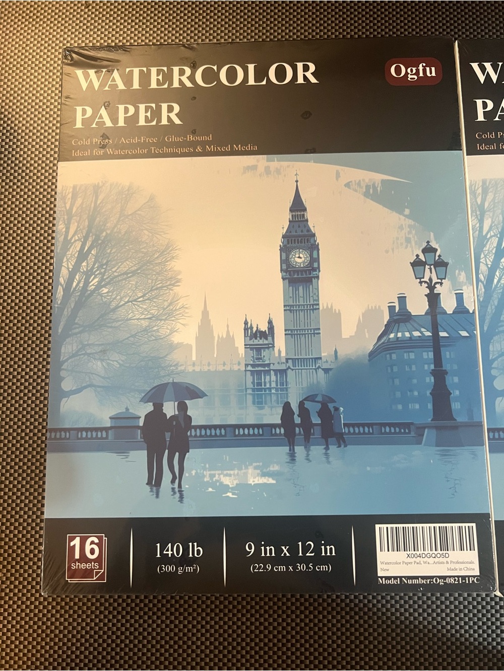 OGFU 2 packs Watercolor Paper Pad - 9 x 12 inches